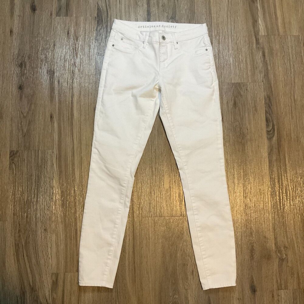 Articles of Society Sarah Skinny Jeans Size 26 Jegging Stretch White
